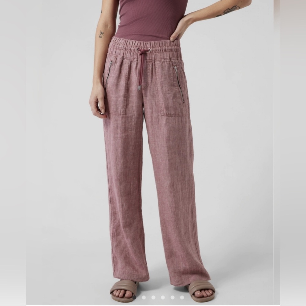 Athleta Red and Purple Wide Leg Pants